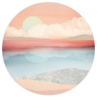 Fototapete SpaceFrog Designs - Minzfarbener Mond - Rund - Selbstklebend/Vlies Fototapete SpaceFrog Designs - Minzfarbener Mond - Rund - Selbstklebend/Vlies