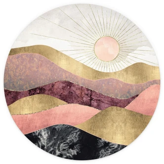 Fototapete SpaceFrog Designs - Rosa Sonne - Rund - Selbstklebend/Vlies Fototapete SpaceFrog Designs - Rosa Sonne - Rund - Selbstklebend/Vlies