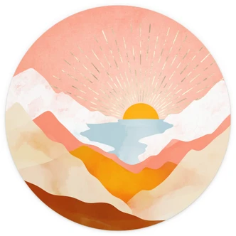 Fototapete SpaceFrog Designs - Sommertag - Rund - Selbstklebend/Vlies Fototapete SpaceFrog Designs - Sommertag - Rund - Selbstklebend/Vlies