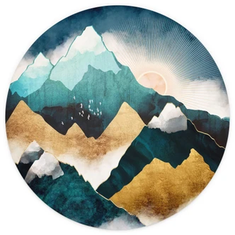 Fototapete SpaceFrog Designs - Tagesanbruch - Rund - Selbstklebend/Vlies Fototapete SpaceFrog Designs - Tagesanbruch - Rund - Selbstklebend/Vlies