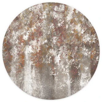 Papier peint photo Talen - Magnolias - Rond - papier peint intissé/papier peint intissé autocollant 