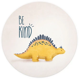 Fototapete Dino Be Kind - Stegosaurus - Tunaboylu - Rund - Selbstklebend/Vlies 