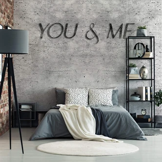 Fotobehang Betonlook - You and Me 