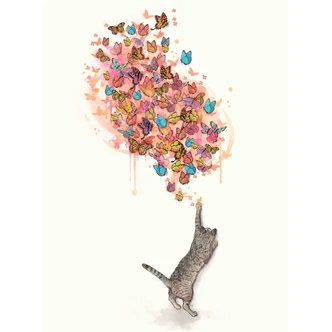 Papier peint photo Graves - Catching Butterflies - 192x260 