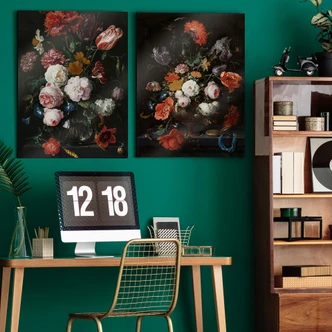 Glasschilderij Mignon - Bloemen Stilleven 