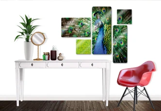 Tableau en verre - Créature de la nature (5 parties) 