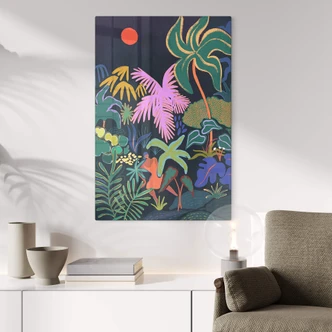 Tableau sur verre Arty Guava - Exotic Jungle 
