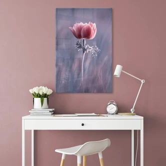 Glasschilderij Bravin - The Red Flower Glasschilderij Bravin - The Red Flower