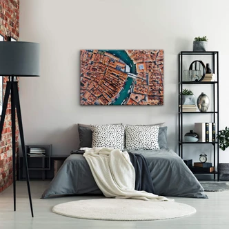 Tableau sur verre Colombo - Venise vue du ciel 