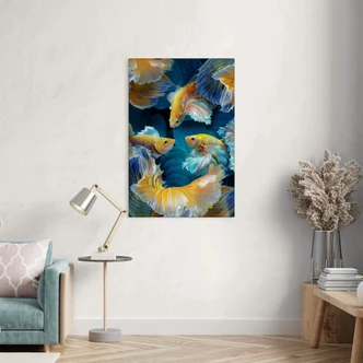 Tableau sur verre Egger - Poisson coloré 