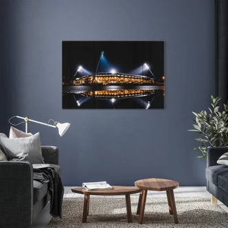 Glasbild FC Hansa Rostock Stadion bei Nacht - 60x40 cm 