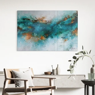 Glasschilderij Bevroren water - Fedrau 