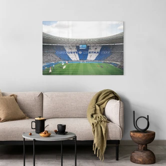 Glasbild Hertha BSC - Blau-weiße Choreo im Olympiastadion 