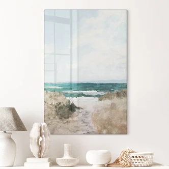 Glasbild Dünenweg zum Strand - Hobday 