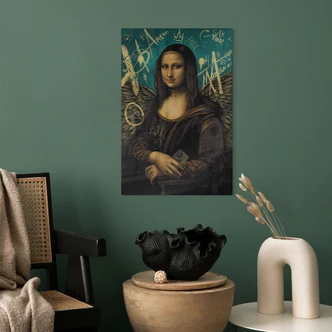 Tableau sur verre Mona Lisa - modern 