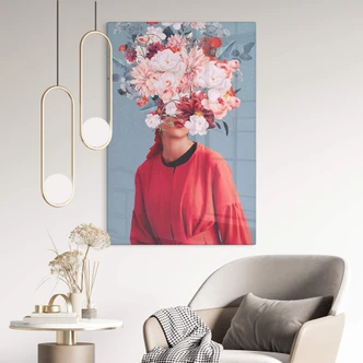 Tableau sur verre Moth - Flower Lady Tableau sur verre Moth - Flower Lady
