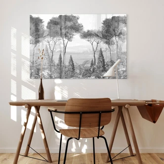 Glasbild Idyllische Pflanzenlandschaft - Ms Tiff 