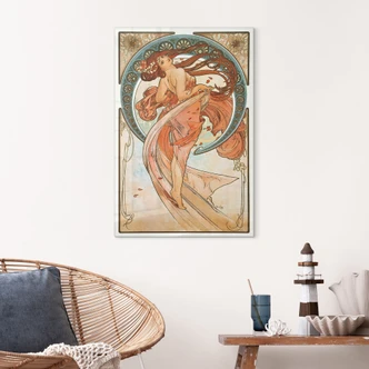 Tableau en verre Mucha - Quatre arts : La danse 