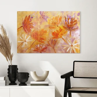 Tableau en verre Fleur d'or - Pomata 