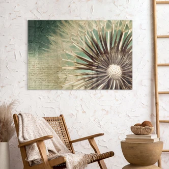 Tableau en verre - Pissenlit 
