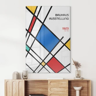 Glas billede Retro Bauhaus udstilling 1923 - Retrodrome 