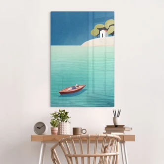 Tableau sur verre Sieste en été - Rivers 