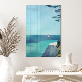 Tableau en verre Le bonheur d'été sur une mer turquoise - Rivers 