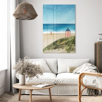 Tableau en verre Vacances à la mer avec vue sur les dunes - Rivers 
