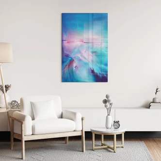 Glasbild Polarlicht in Türkis und Lila - Schmucker 