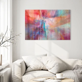 Tableau en verre Douce brume de couleur en mouvement - Schmucker 