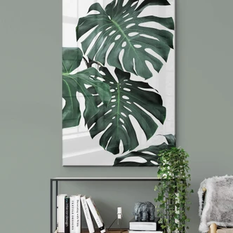 Glasbild Sisi & Seb - Monstera 