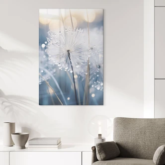 Glasbild Funkelnde Pusteblumen - Treechild 