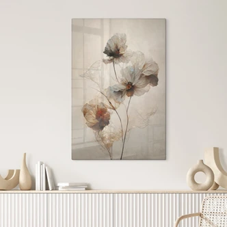 Glasbild Trockenblumen - Eleganz der Vergänglichkeit - Treechild 