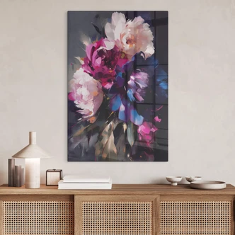 Tableau sur verre Treechild - Vintage Flowers 