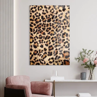 Tableau en verre Léopard sauvage - Animal Print - Tunaboylu 