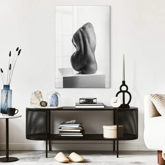 Tableau sur verre Valevicius - Sculpture sensuelle d'un dos de femme 