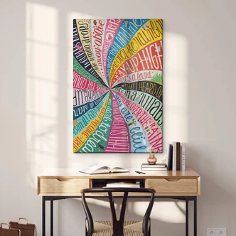 Tableau sur verre Tohmé - Au-dessus de l'arc-en-ciel 