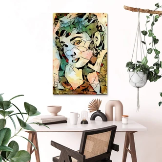 Tableau sur verre Zamart - Hommage à Miro - Audrey Hepburn 