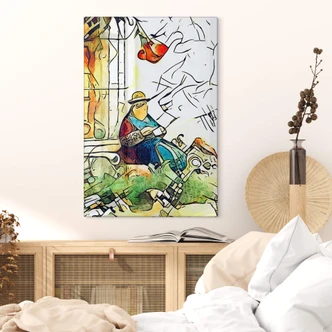 Tableau sur verre Zamart - Kandinsky rencontre le Pérou 