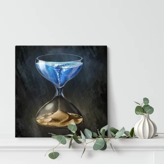 Glasbild aerroscape - Die Zeit läuft ab - Quadratisch Glasbild aerroscape - Die Zeit läuft ab - Quadratisch
