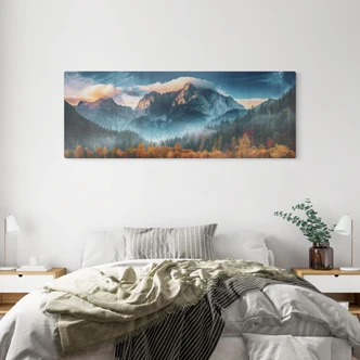 Tableau sur verre 
Paysage automnal au sommet du Triglav dans les Alpes Juliennes 