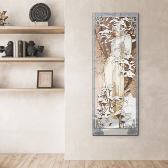 Glasschilderijen Alfons Mucha - Winter 1900 