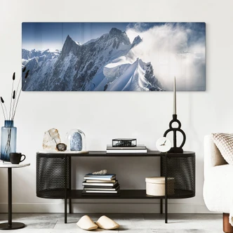 Tableau en verre Panorama de montagne - Sommet du Mont Blanc - Nienartowicz - Panorama 