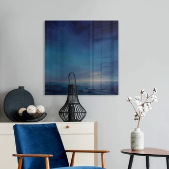 Tableau sur verre Schmucker - Rayon lumineux - carré 