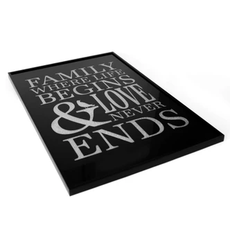 Wanddecoratie Family - Love will never end 
