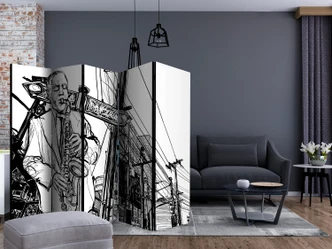 Kamerscherm - zwaaiende Broadway , 5-delig - 225x172 cm 