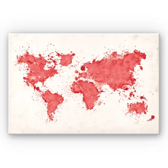 Tableau Forex - Aquarelle carte du monde 