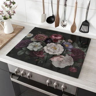 Herdabdeckplatte Blumen Stillleben im Redouté-Stil - Bloomery Decor 
