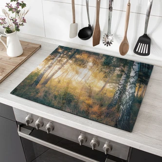 Piastra di copertura del fornello Sole nella foresta di betulle - Kado 