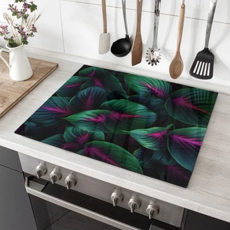 Piastra di copertura del fornello Piante colorate della giungla - Paksoylu 